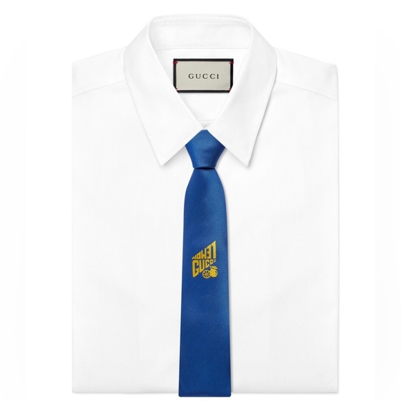 Gucci Other - Authentic NewGucci 'Lemon Gucci' Jacquard Silk Tie